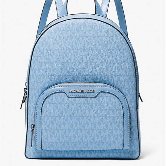 Michael Kors Jaycee Medium Backpack MK Blue - Picture 1 of 15